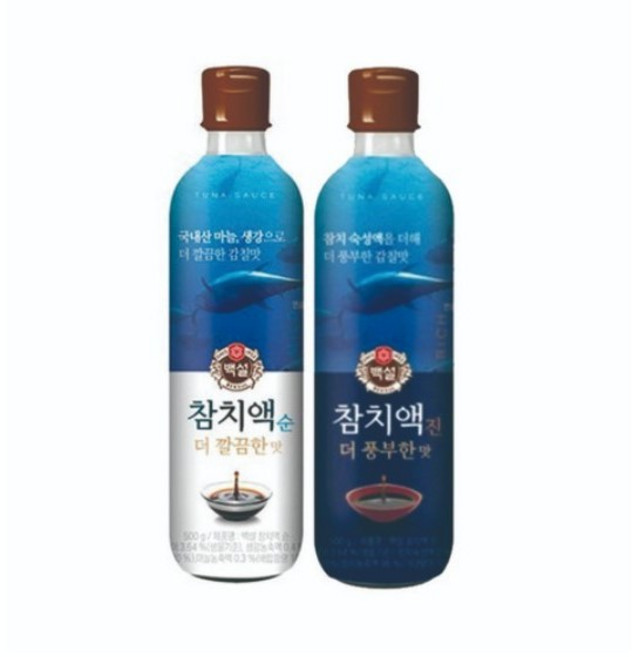 백설 참치액 세트(풍부한맛 1개 + 깔끔한맛 1개), 1세트, 500g