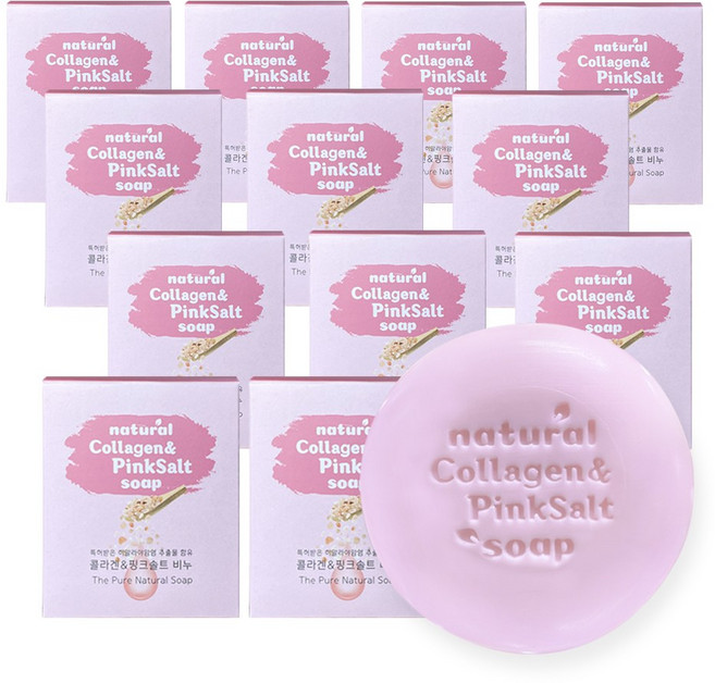 봄결 콜라겐 & 핑크솔트 비누, 105g, 20개입