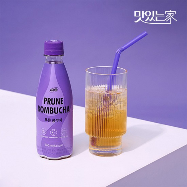 [애디드] 푸룬 콤부차 340ml x 24개, 없음