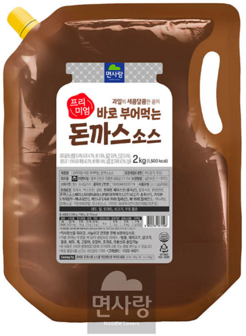 면사랑 부어먹는 돈까스소스 2kg(리뉴얼), 1개, 2L