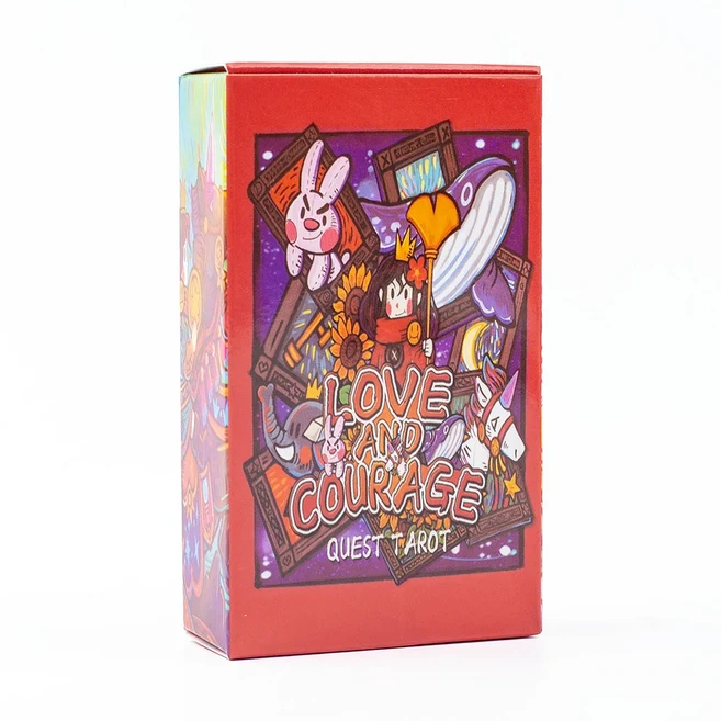 사랑과 용기 퀘스트 타로 80 카드 운세 및 점술 공주의 판타지 여행 게임 10.36CM, 01 TK98K