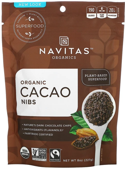 Navitas 나비타스 카카오 닙스 227g 식물성 원료 슈퍼푸드 코코아 Cacao Nibs, 227g 1개, 1개 - 쿠팡