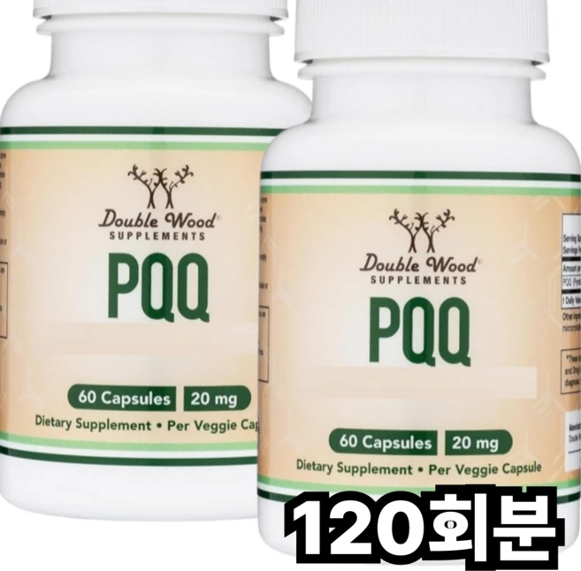 더블우드 PQQ 20mg, 1개, 120회분 - 쿠팡
