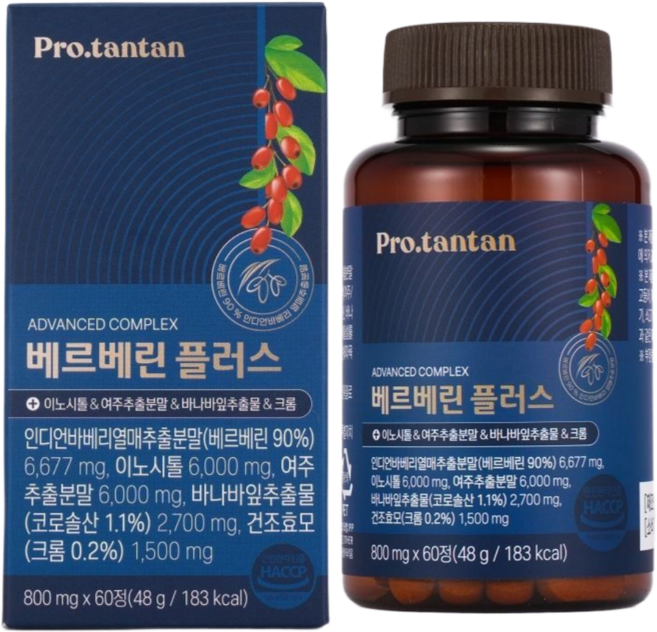 프로탄탄 베르베린 플러스 이노시톨 바나바잎추출물, 1개, 60정