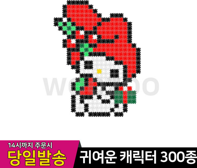 디폼블럭 산리오 고양이 토끼 캐릭터 픽셀 나노 끼움 블럭, XS04.레드마멜, 1개