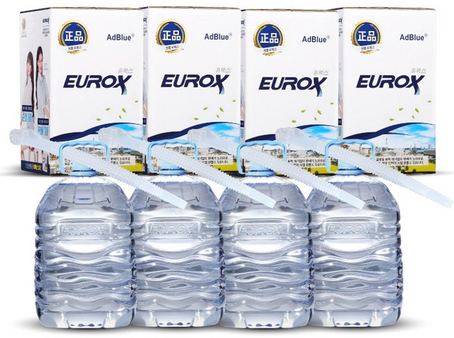 [공식 정품 판매 인증점]대용량 3+1 묶음 판매 lotte EUROX 10리터 4박스 출고 상용차 트럭용 롯데정밀, 4개, 10L