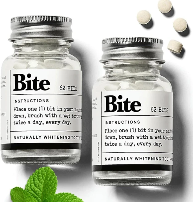 Bite Toothpaste Bits 고체형 치약 (2개월분 무불소) - 쿠팡