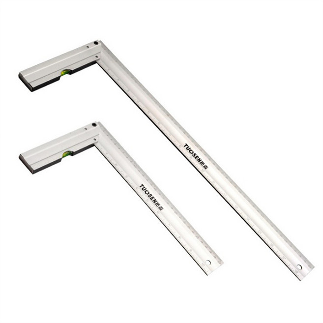 금속 직각자 목공자 각도기 수평계 내장 눈금자, 대(50cm), 1개