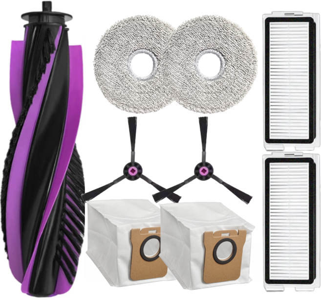 비브랜드 호환 jonr 존알 p20 pro 소모품, 1개, 메인브러시 사이드브러시 물걸레 먼지봉투 필터 9pcs