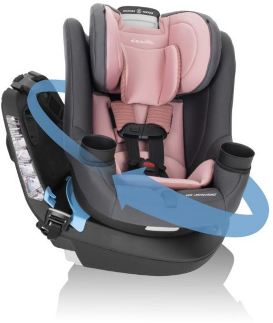 이븐플로 REO: 리볼브360 회전형 컨버터블 카시트 퀵 클린 커버 유아부터 유아까지 앞뒤면 컴팩트한 디자인 일회성 설치(첼시), Nantucket