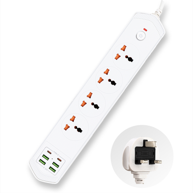 루루미 영국 싱가폴 여행 유학 워홀 멀티탭 어댑터, 1개