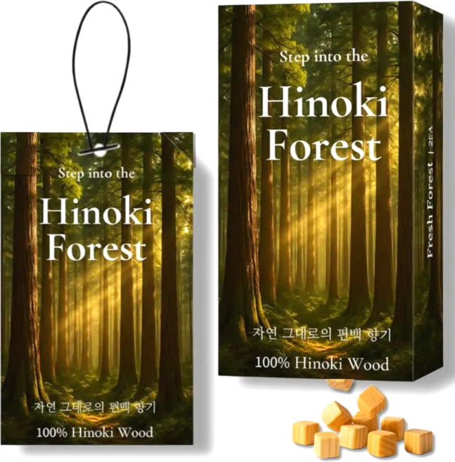 룹땅 퍼퓸 샤쉐 차량용 방향제, 히노끼 숲, 1개