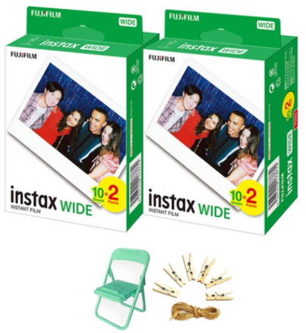 인스탁스 즉석 와이드필름 40p + 포토체어 랜덤발송 + 포토라인 세트, (인스탁스 즉석 와이드필름 40p), 1개