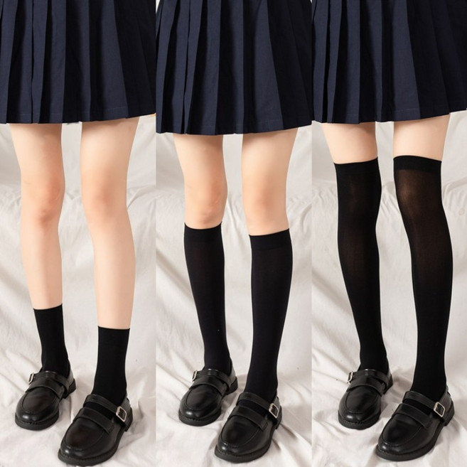 에쉬울프 여성 여름 무지 니삭스 반양말 패션양말 3p