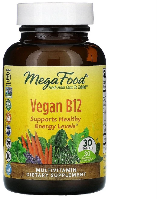 (2개) 메가푸드 비건 비타민 MegaFood Vegan B12 30정, 2개 - 쿠팡