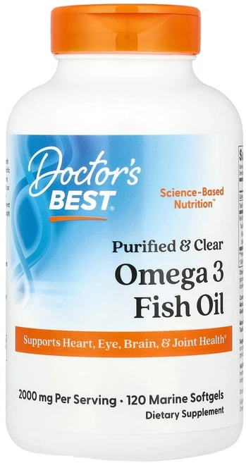 닥터스베스트 퓨러파이드 & 클리어 오메가3 피쉬 오일 2000mg 마린 소프트젤 120정, 1개 - 쿠팡