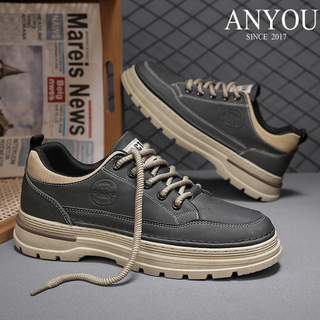 KOPN 남성 봄 키높이 신발 캐주얼 패션 미끄럼 방지 신발