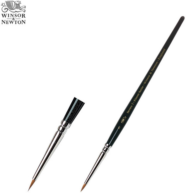 윈저앤뉴튼 콜린스키 흑담비 수채붓 Round, No.0, 1개