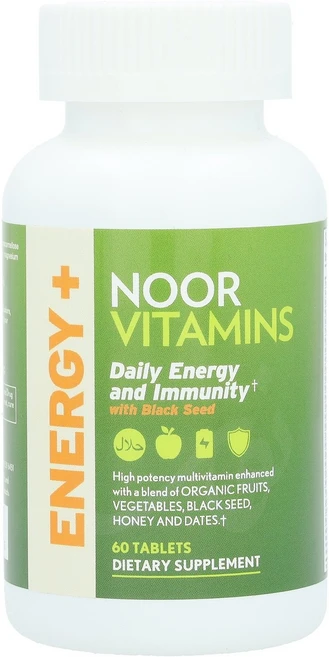 Noor Vitamins 일상 에너지 및 면역력 보충제 블랙 씨드 60정121321원산지:기타, 1개, 60정 - 쿠팡