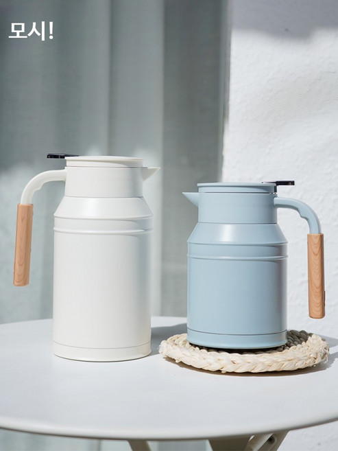 전기포트 모슈 보온 주전자, 1개, 2000ml, 화이트