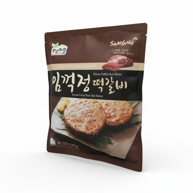 삼양 모닝하임 임꺽정떡갈비 1.2kg 함박스테이크 떡갈비, 500g, 1개