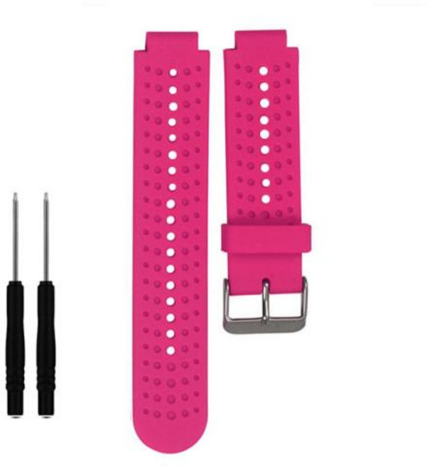 가민 포러너 220/230/235 용 부드러운 실리콘 교체 밴드 스트랩 가민 포러너 620 630 735XT 용 팔찌 손목, 6)Rose Red, 1개