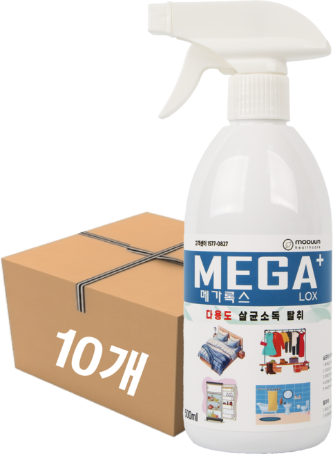 메가록스 살균소독제, 10개, 500ml