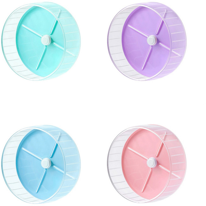 YEE 사일런트 런닝휠 햄스터 쳇바퀴 귀여운 파스텔 컬러, 1개, 핑크 L(26cm)