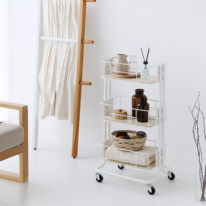 마켓비 CESNA 트롤리 카트 3단, 화이트0541.7013