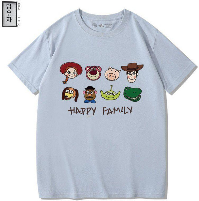 미국 애니메이션 토이스토리티셔츠 남녀공용 커플룩티