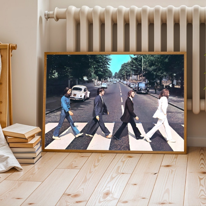 하루애디자인 비틀즈 빈티지 포스터 인테리어 그림 액자, 비틀즈 포스터, 3번 우드