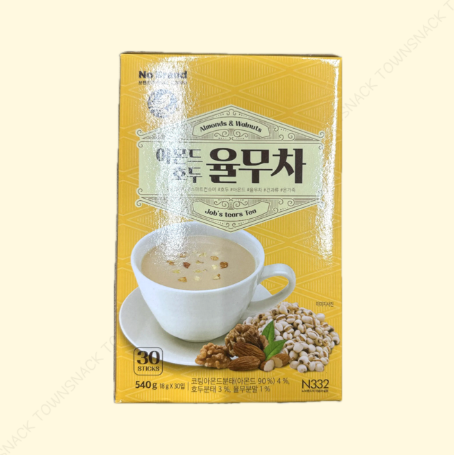 아몬드 호두 율무차 노브랜드 JOBS TEARS TEA, 1개, 30개입, 18mg