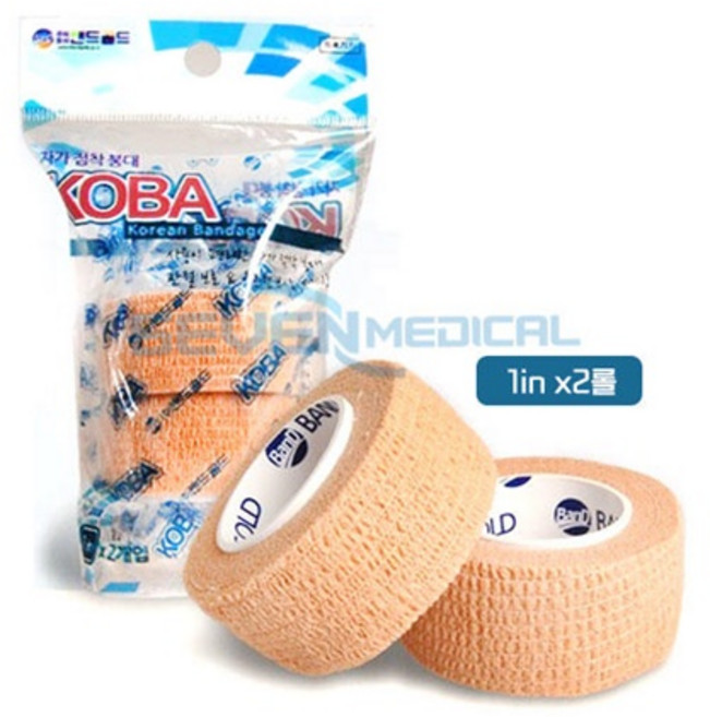 밴드골드코바 자가점착붕대 탄력붕대 1인치 압박붕대, 1개입, 1개