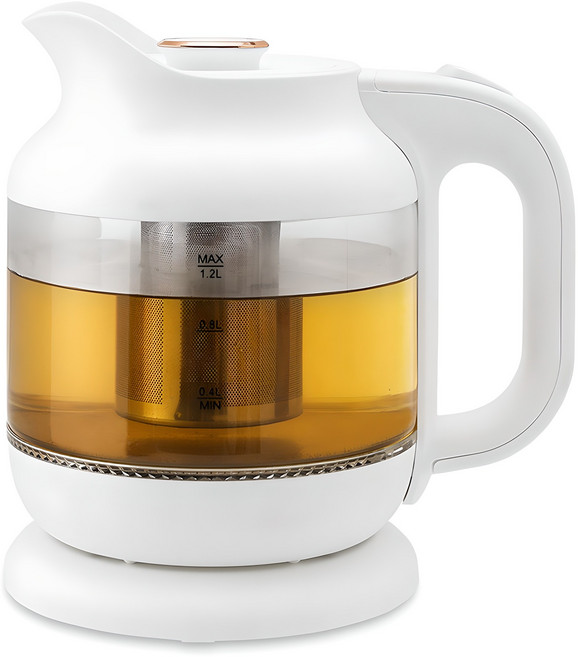 모리츠 유리 무선 주전자 티포트, MEP-1800TPW