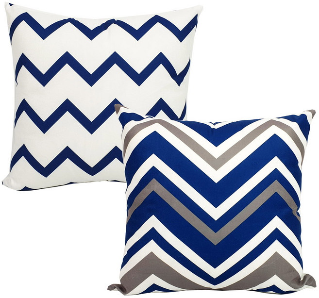 블루패턴 쿠션커버 2개세트