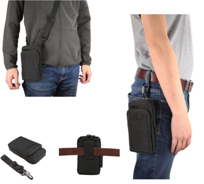 앨오앤지 방수 휴대폰 허리 파우치 3포켓 크로스백