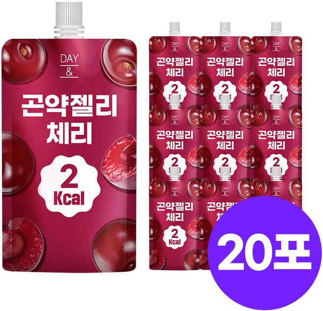 데이앤 2칼로리 곤약젤리 체리, 150g, 20개