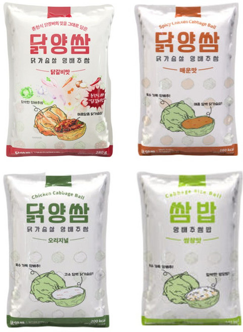 닭양쌈 4가지 맛있는 33알, 1세트, 1.44kg