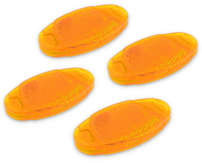 이음모음 자전거 바퀴 반사판, 4개입, 오렌지