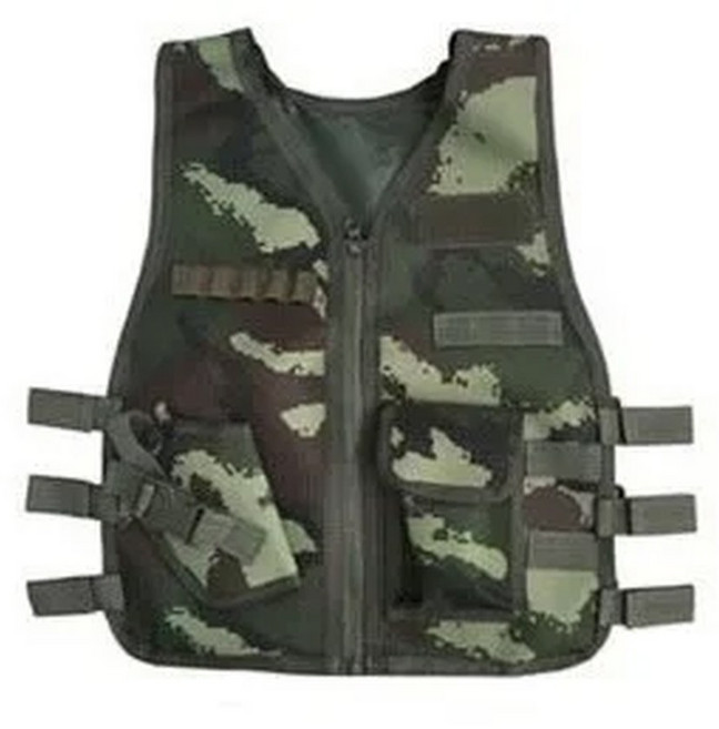 팬 야외 어린이 전술 조끼 조정 가능한 위장 CS 게임 조끼 어린이 나일론 사냥 코스프레 스포츠 낚시 CS 의류 새로운