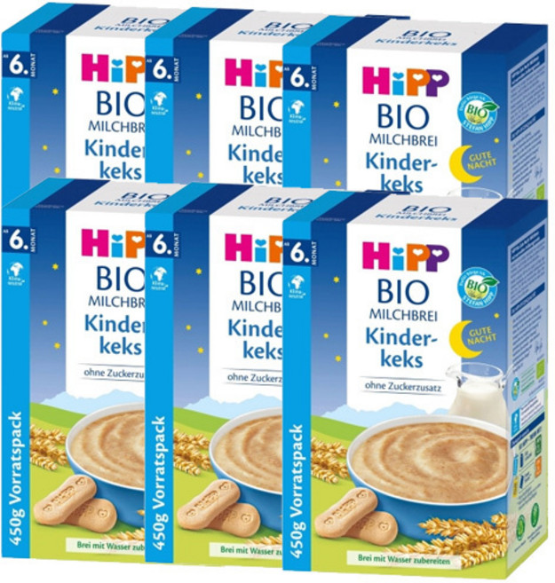 힙 Hipp 굿나잇 이유식 키즈비스킷 450g X6개