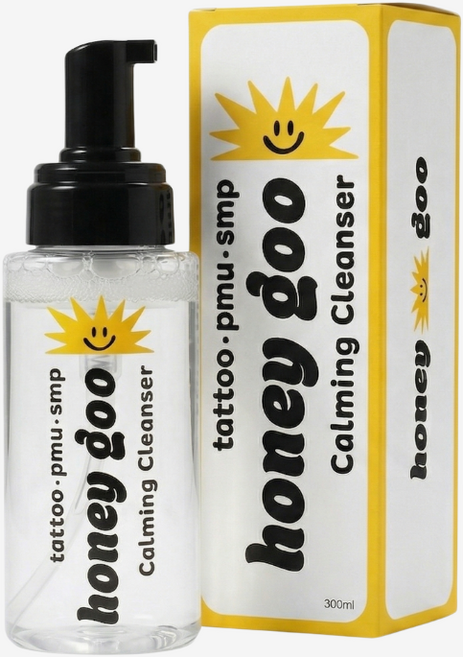 허니즈 카밍 클렌저 반영구 타투 PMU SMP 색소 컬러 세정 저자극 클렌징 300ml, 1개