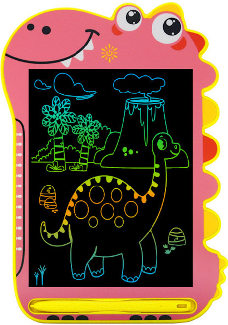 新款8.5寸恐龍液晶寫字 板卡通動物園高亮兒童畫板電子繪畫手寫板, 1個, 粉色