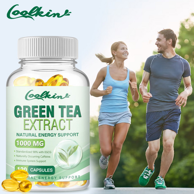 녹차 추출물 1000mg - 폴리페놀 98% 카테킨 75% EGCG 45% - 체중 감량, 1개, 120정