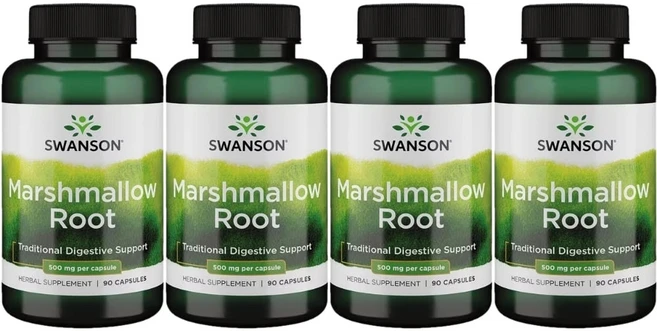 스완슨 마시멜로 뿌리 500mg, 90정, 4팩 - 쿠팡