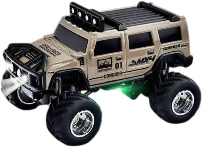 迷你合金悍馬越野車 藍牙遙控小汽車, 1個, 卡其色【越野悍馬】合金遙控車