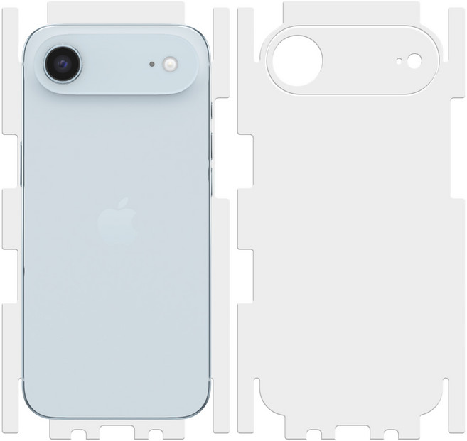 인트그로 아이폰 지문방지 측면 테두리+후면 휴대폰 보호필름, 2개