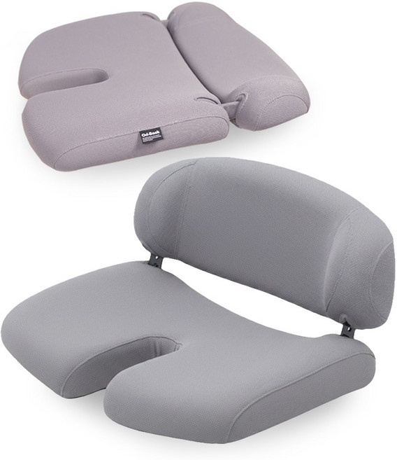 [신제품출시]오리백 기어 6단조절 자세교정의자 척추 허리 골반 디스크 체형교정의자 허리디스크의자 좌식의자 접이식의자 바른자세습관만들기, 그레이