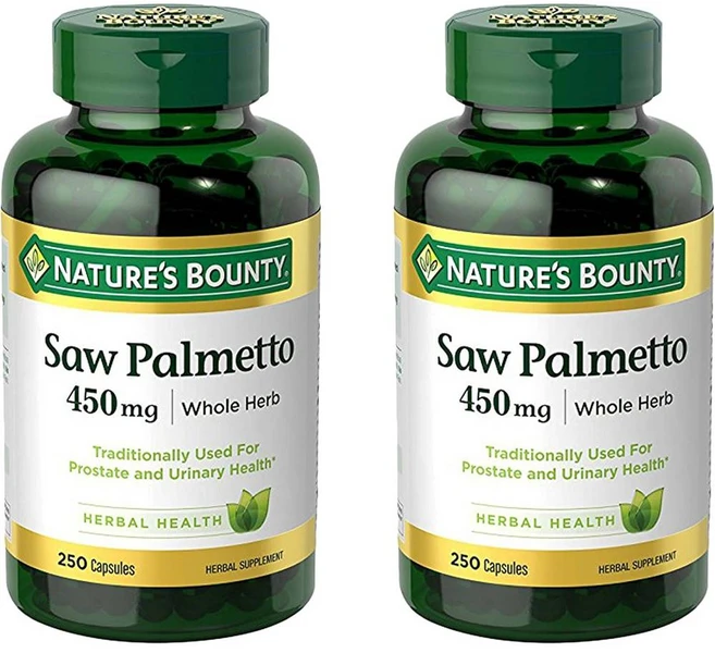 Nature's Bounty 쏘팔메토 450 mg 250캡슐 2팩, 250정 - 쿠팡