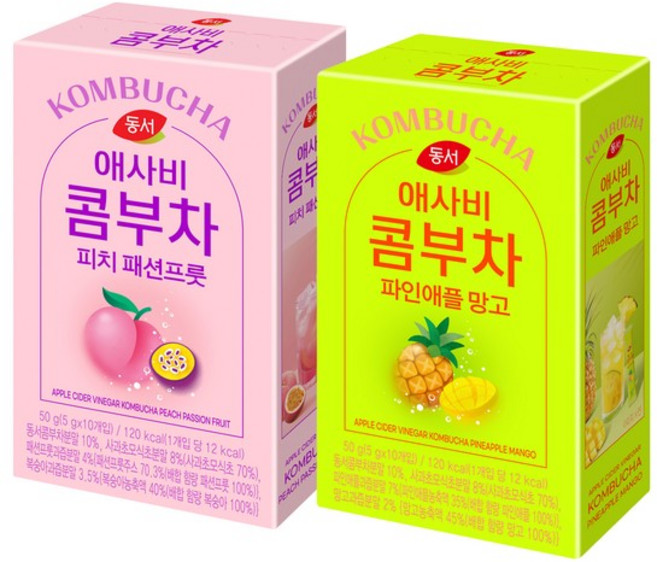 동서 애사비 콤부차 피치패션프룻 10T+파인애플망고10T, 1개